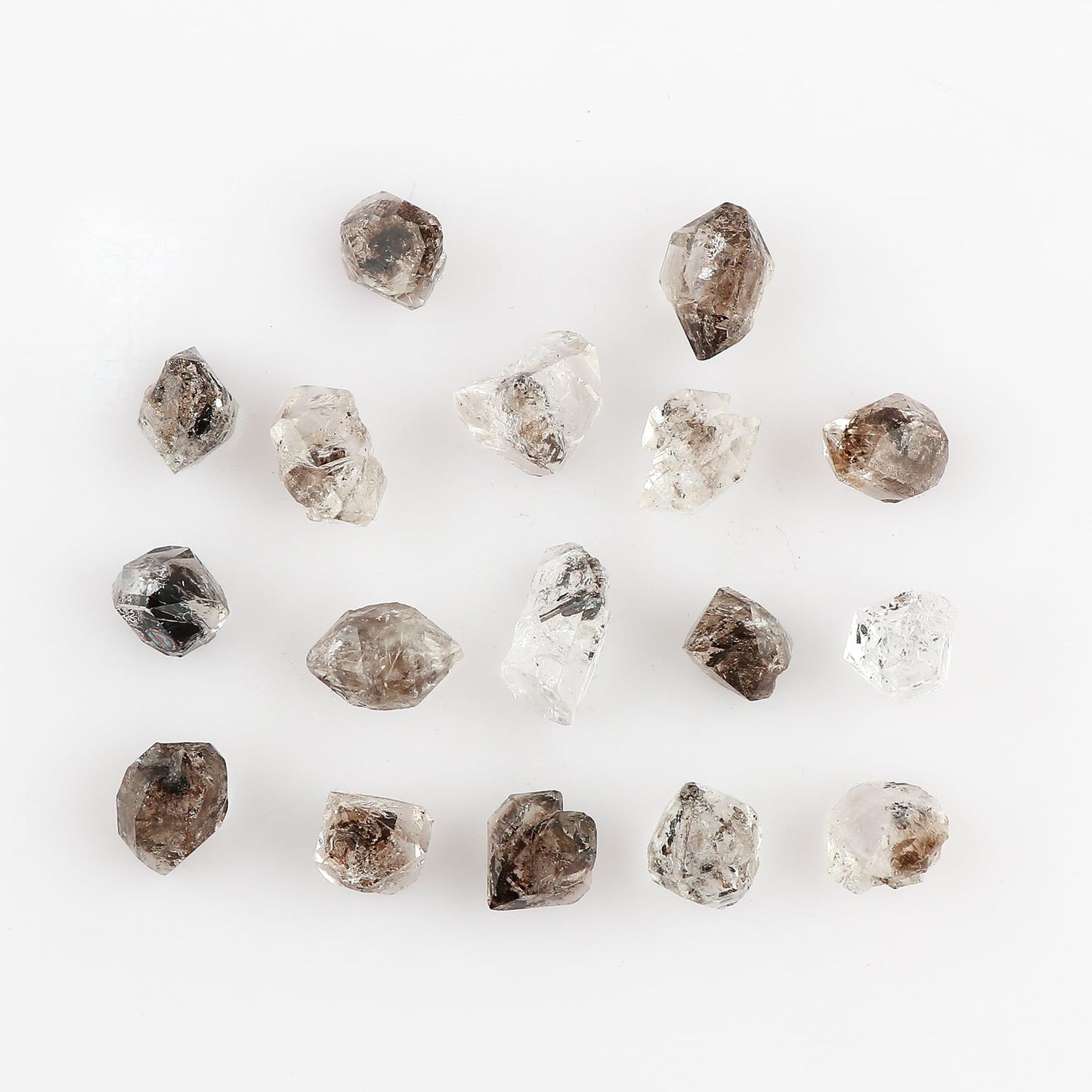 CRYSTALINES (50cts) Natural Raw Herkimer Diamond Quartz Gemstone, Wholesale Rough Stones, Healing Crystals, Loose Bulk Supplies, DIY Jewelry Making, Birthstone, Gem Collection, Approx. 17 to 18pcs