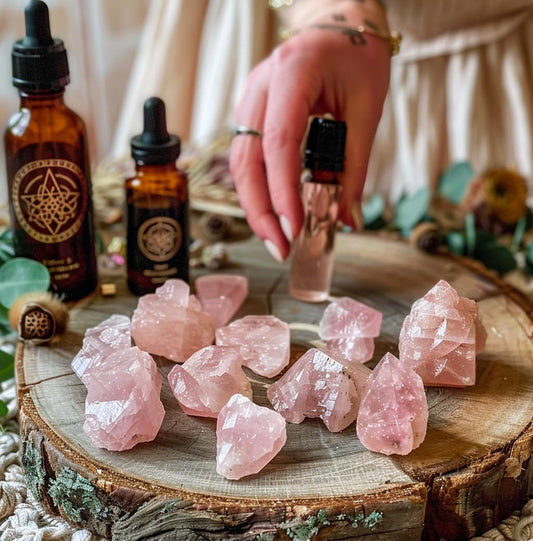 Luckeeper 1 lb Rough Crystals Bulk Raw Rose Quartz Healing Stones for Tumbling, Wire Wrapping, Wicca Reiki,Meditation and Home Decor