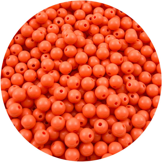 Mulutoo 400Pieces 8MM Acrylic Round Beads Round Acrylic Balls Chunky Beads Smooth Spacer Plastic Pastel Beads Craft Beads for Necklace and Bracelet Making Crafting Supplies(194-orange)