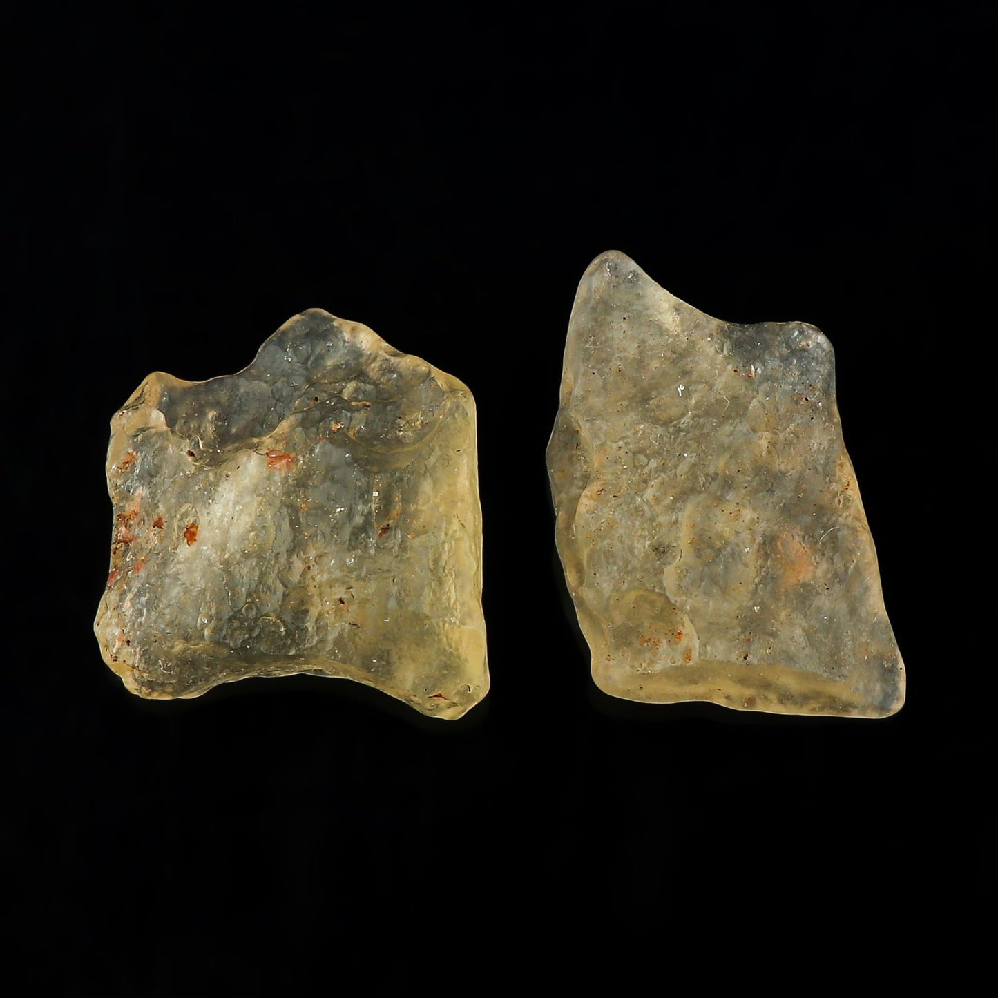 CRYSTALIS 2pcs Raw Libyan Desert Glass/Golden Tektite, Rare High Grade Loose Gemstone Wholesale Bulk Rough Jewelry Making Supply, Chakra Stones, Wire Wrapping, DIY, Gem Collection, 20MM+