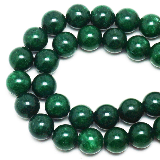 DIQIO Natural Green Jade Beads for Jewelry Making - Stone Beads Gemstone Beads for Bracelets, 6mm Crystal Round Loose Beads(58-60pcs, 6mm, Green Jade)