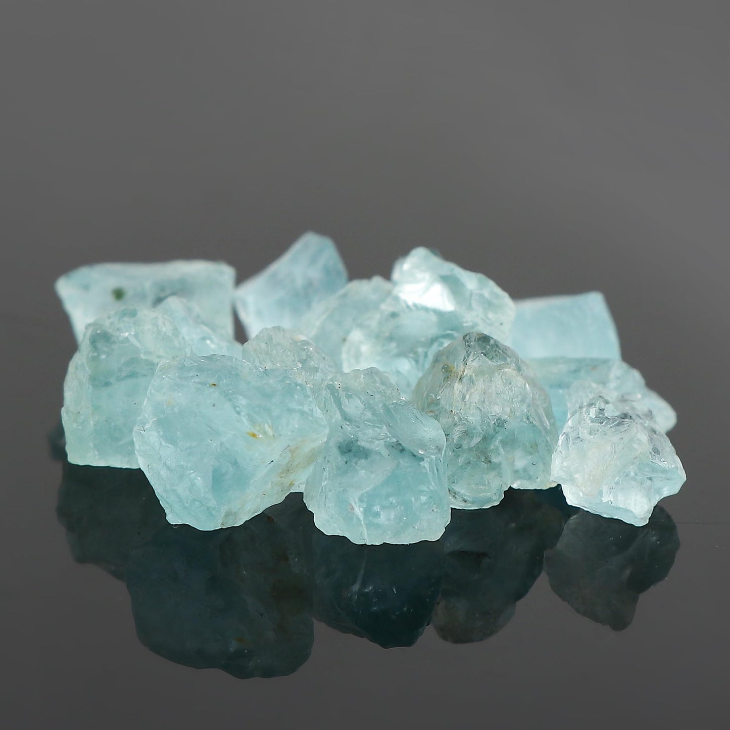 CRYSTALINES 50cts, Wholesale Natural Raw Blue Aquamarine Gemstones, Rough Stones, Bulk Loose Supplies, DIY Jewelry Making, Chakra Healing Crystals, March Birthstone, Gem Collection, 9 to 10pcs