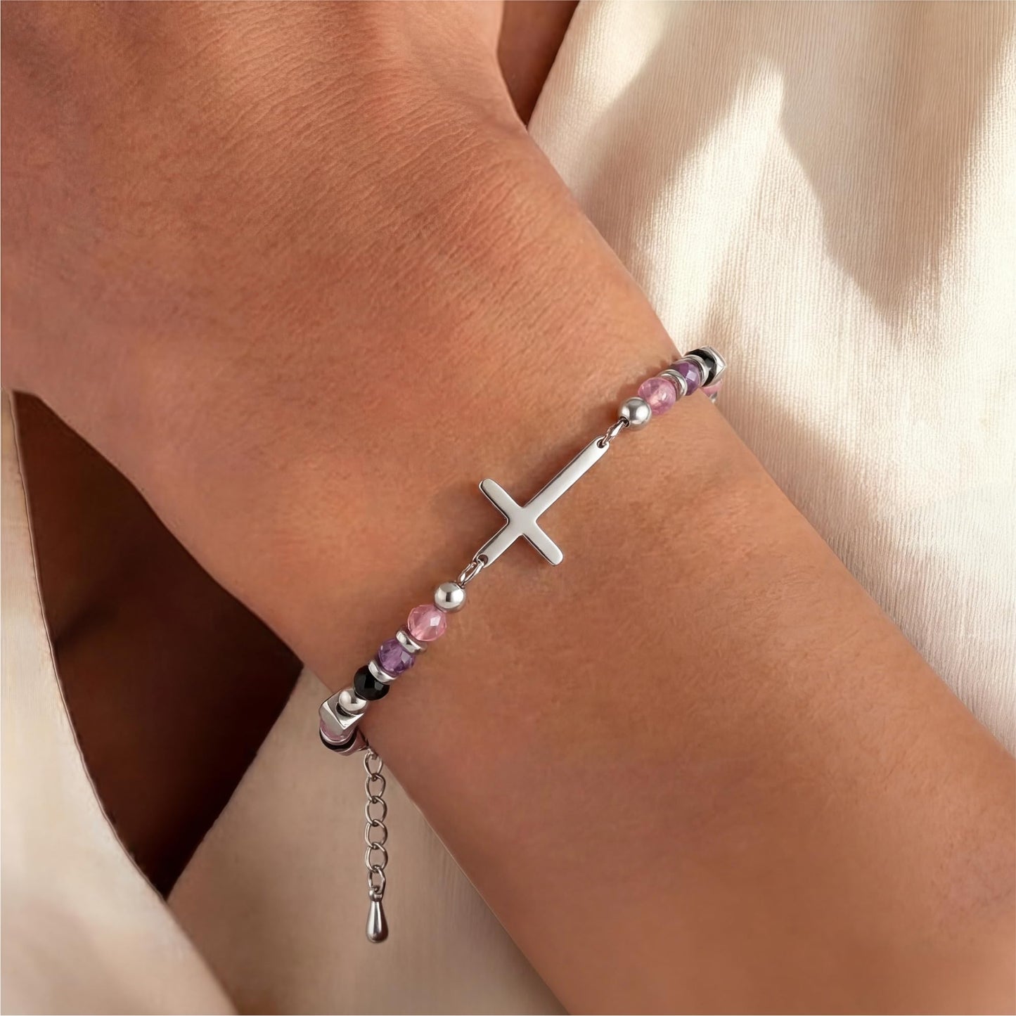 Graduation Gift for Her 2026 Graduation Decorations – Graduation Bracelet, Dainty Christian Cross & Anxiety Relief Jewelry, Great Graduation Day Gifts for Women