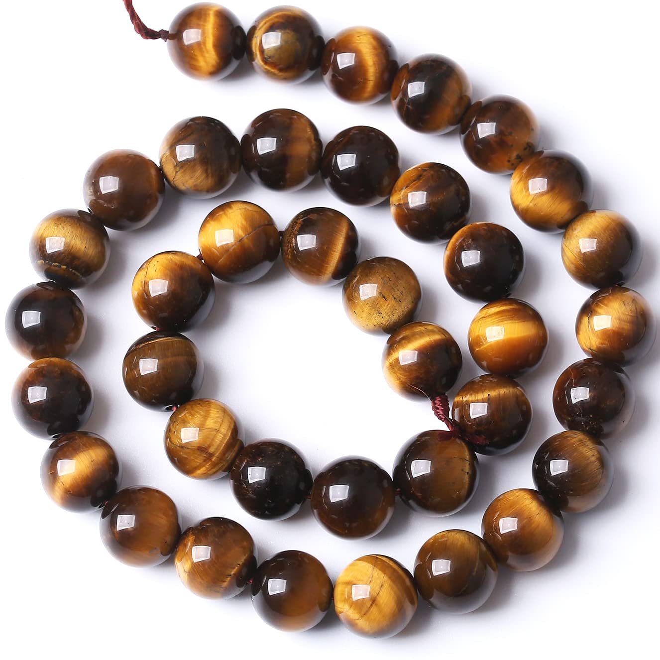 32PCS 12MM AAA Yellow Tiger Eye Stone Beads Natural Gemstone Bead Crystal Healing Energy Jewelry Making DIY 15 inches