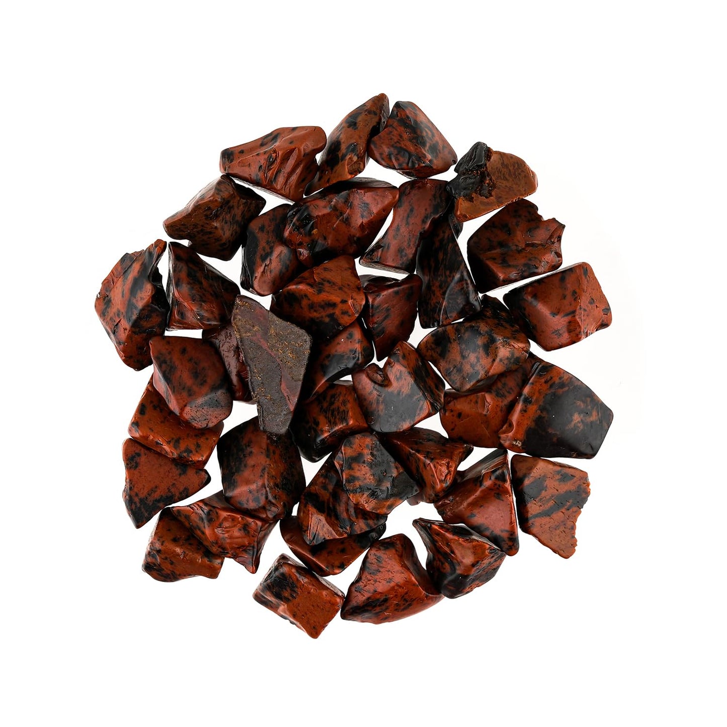 ColouredRocks 100 carats Mahogany Obsidian Crystals, Raw Stones, Rough Gemstones, Jewelry Making Supply, Cabbing, Polishing, Cutting, DIY, Crafts (35+pcs) (10-15mm)