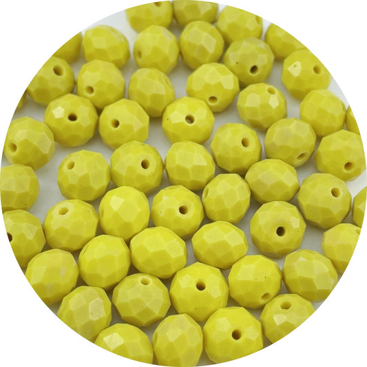 Pinhoollgo 200pcs 6mm Crystal Glass Beads Faceted Rondelle Glass Spacer Beads for Bracelets Necklace Pendants Earrings Key Chains Jewelry Making(Lemon Yellow Porcelain)