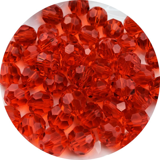 Xinhongo Crystal Glass Beads 500 Pieces 3mm Round Faceted Glass Spacer Beads for Jewelry Making Bracelet Earring Necklace DIY Craft Supplies(Red)