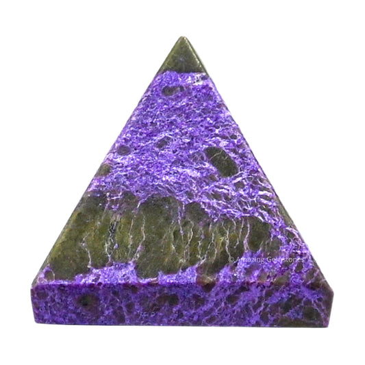 Amazing Gemstone Stichtite Pyramid Crystal Healing Stones - 1" Great Pyramid Figurine of Natural Stone Pyramid for Meditation, Reiki, Chakra Balancing and Crystal Pyramids Grid