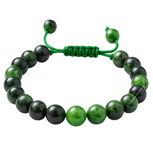 Amazing Gemstone Ruby Zoisite Bracelet, Gifts For Men & Women - Protection Healing Crystal Bracelet - 8mm Gemstone Beaded Adjustable Bracelet, Pulseras Para Hombres Mujer Stocking Stuffers