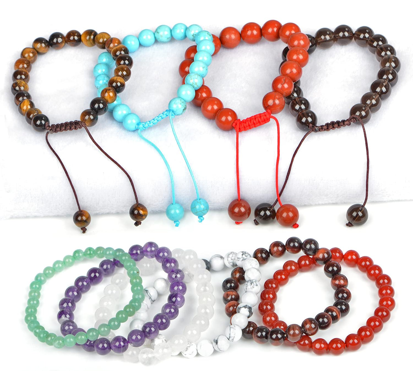 AD Beads Natural Gemstone Round Loose Beads 15" for Bracelet Necklace Earrings Jwelery Making Crafts DIY (6mm, Citrine Crystal)