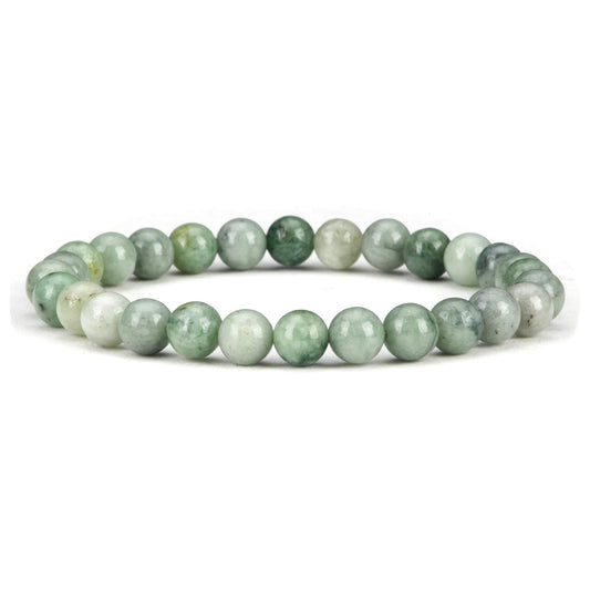 Cherry Tree Collection - Small, Medium, Large Sizes - Gemstone Beaded Bracelets For Women and Men - 6mm Round Beads (Burma Jade - Medium)