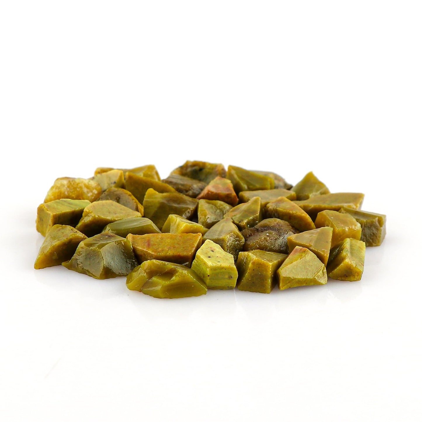 CRYSTALINES 100CT, Wholesale Natural Raw Green Opal Gemstone, Untreated Rough Stone, Bulk Loose Supplies-Jewelry Making, DIY Crafts, Chakra Healing Crystals, Birthstone, Gem Collection, 32-34pcs