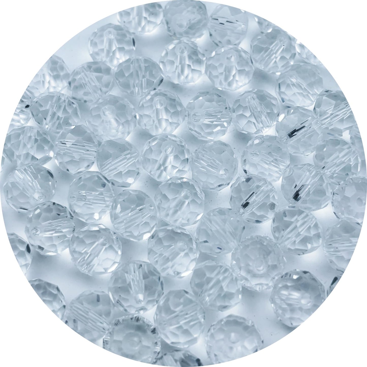 YUEXIGO 600pcs 3mm Crystal Glass Beads for Jewelry Making, Faceted Rondelle Glass Spacer Beads for Wind Chimes Bracelet Earring Necklace DIY Craft(Transparent)