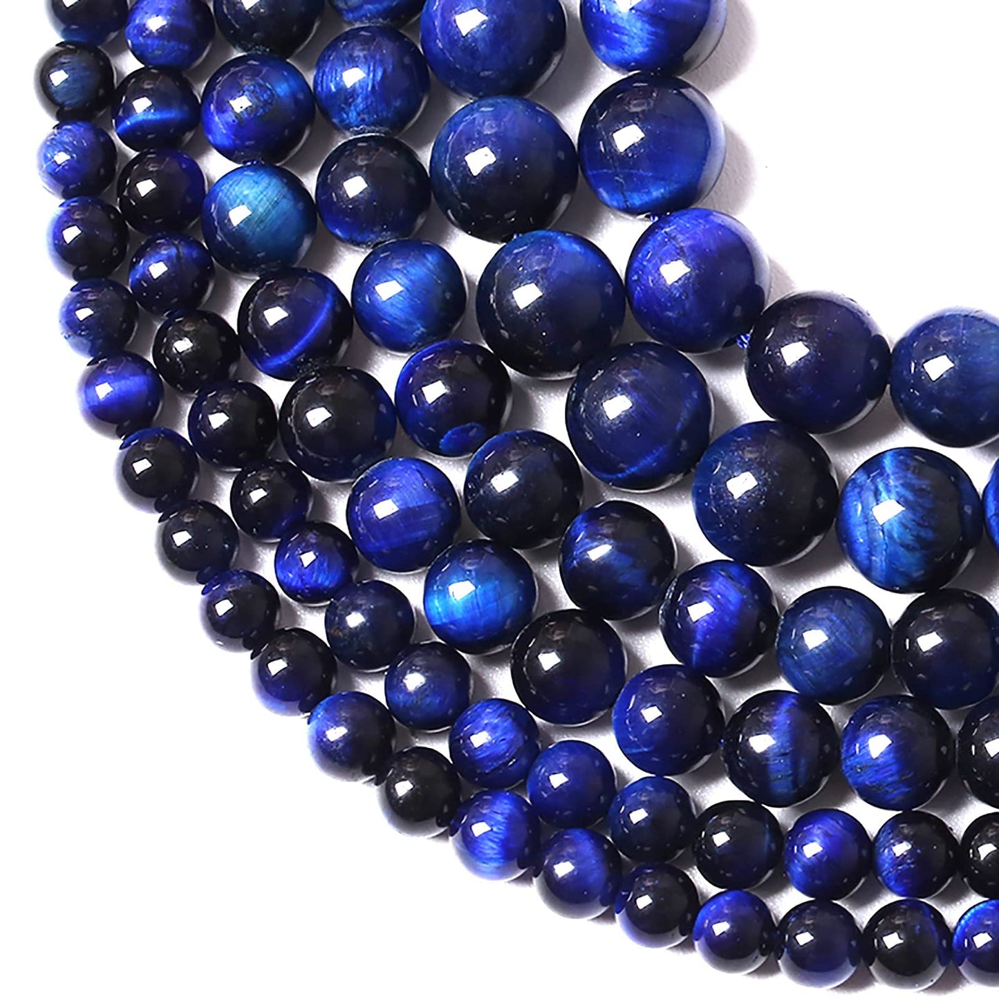 90PCS 4MM AAA Blue Tiger Eye Stone Beads Natural Gemstone Bead Crystal Healing Energy Jewelry Making DIY 15 inches