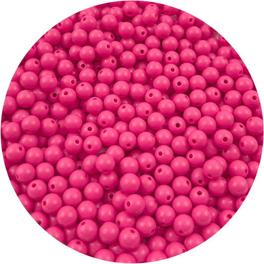 Mulutoo 200Pieces 10MM Acrylic Round Beads Round Acrylic Balls Chunky Beads Smooth Spacer Plastic Pastel Beads Craft Beads for Necklace and Bracelet Making Crafting Supplies(182-rose red)