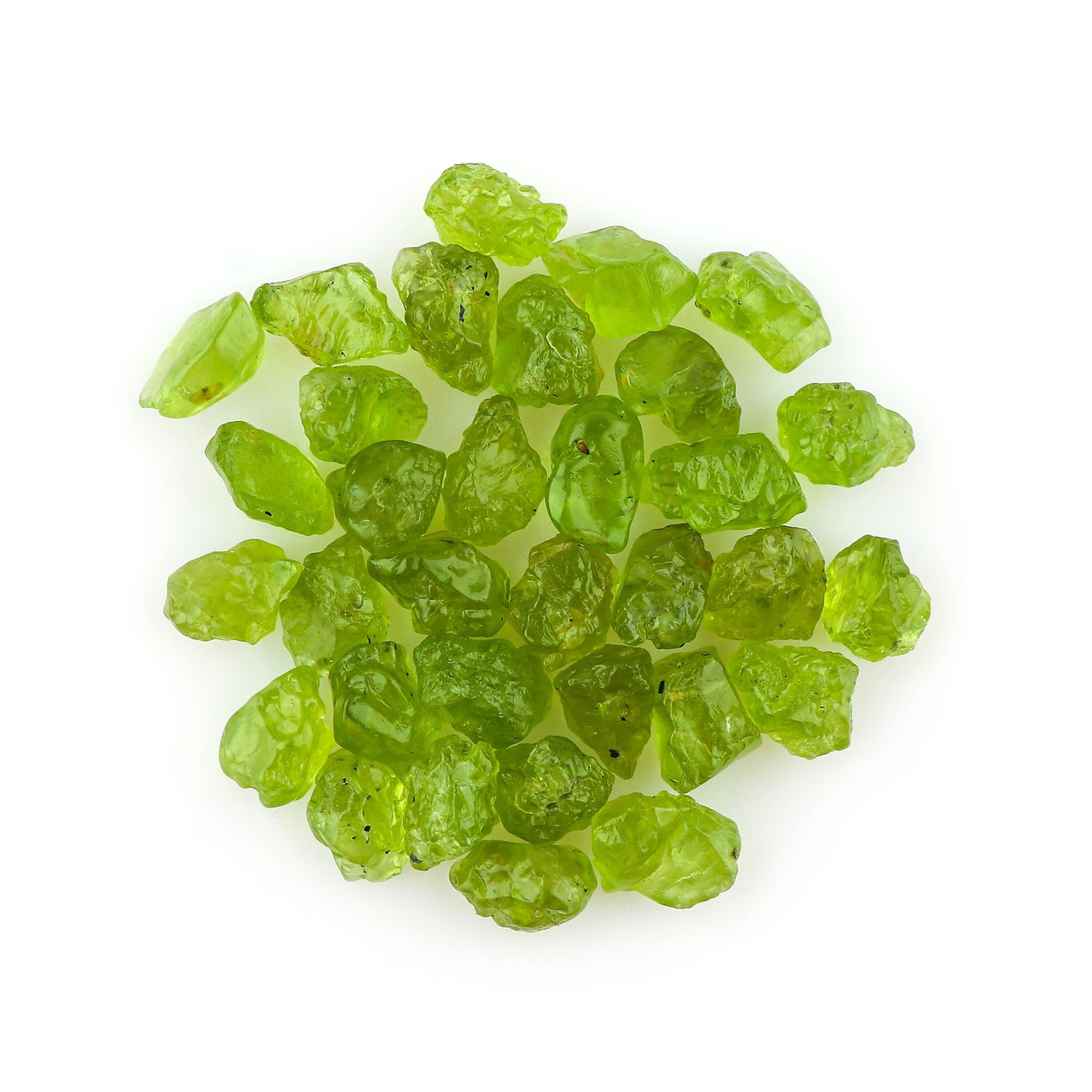 CRYSTALINES (50cts) Natural Raw Peridot Gemstones, Wholesale Rough Stones, DIY Craft-Jewelry Making, Healing Crystals, August Birthstone, Loose Bulk Supplies, Gem Collection (16-18pcs)