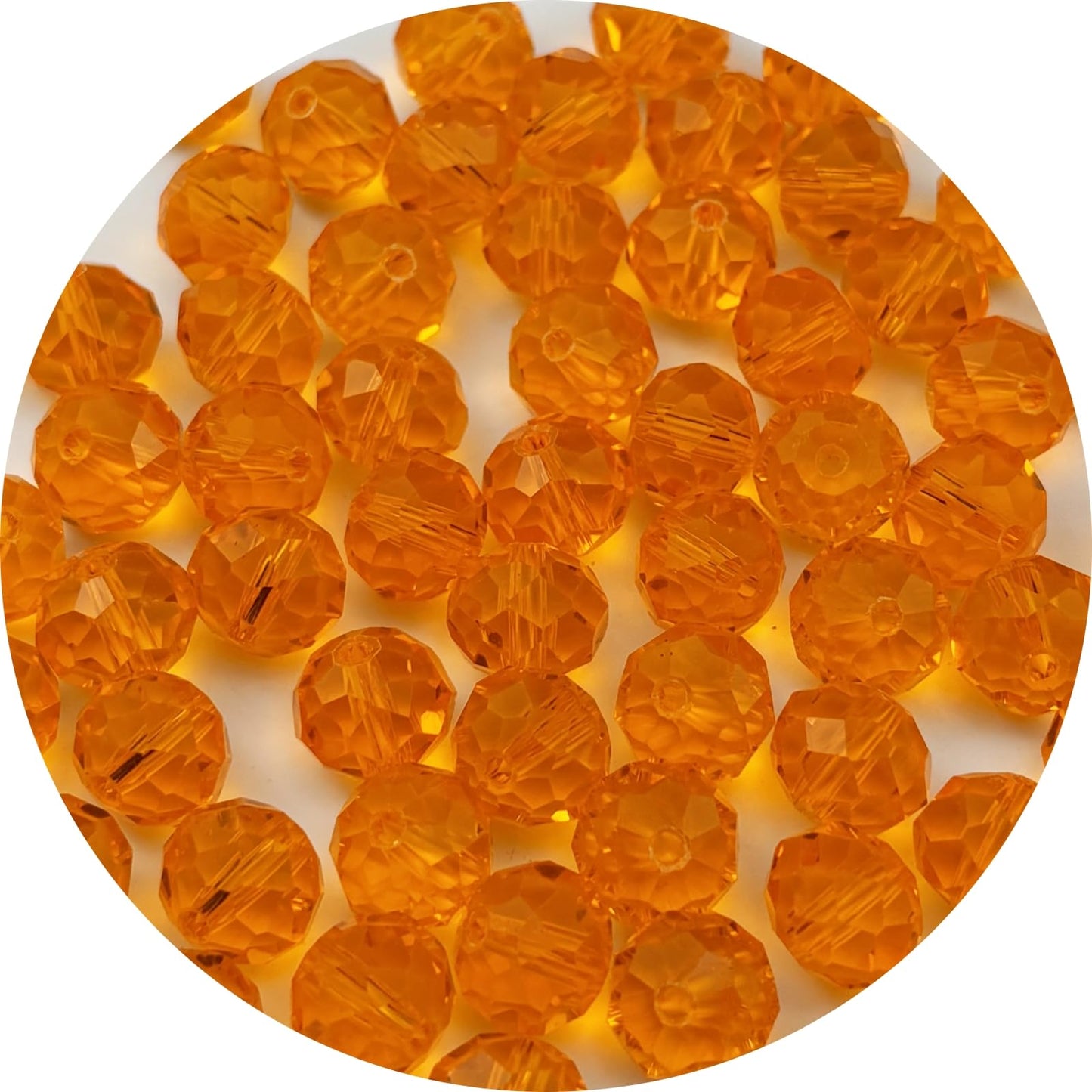 YUEXIGO 600pcs 3mm Crystal Glass Beads for Jewelry Making, Faceted Rondelle Glass Spacer Beads for Wind Chimes Bracelet Earring Necklace DIY Craft(Orange)