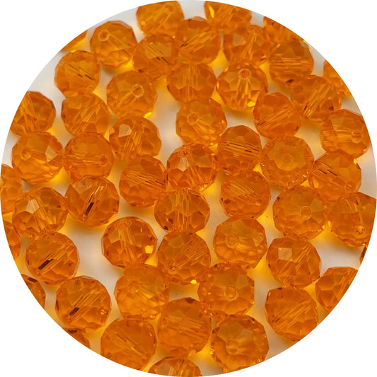YUEXIGO 600pcs 3mm Crystal Glass Beads for Jewelry Making, Faceted Rondelle Glass Spacer Beads for Wind Chimes Bracelet Earring Necklace DIY Craft(Orange)