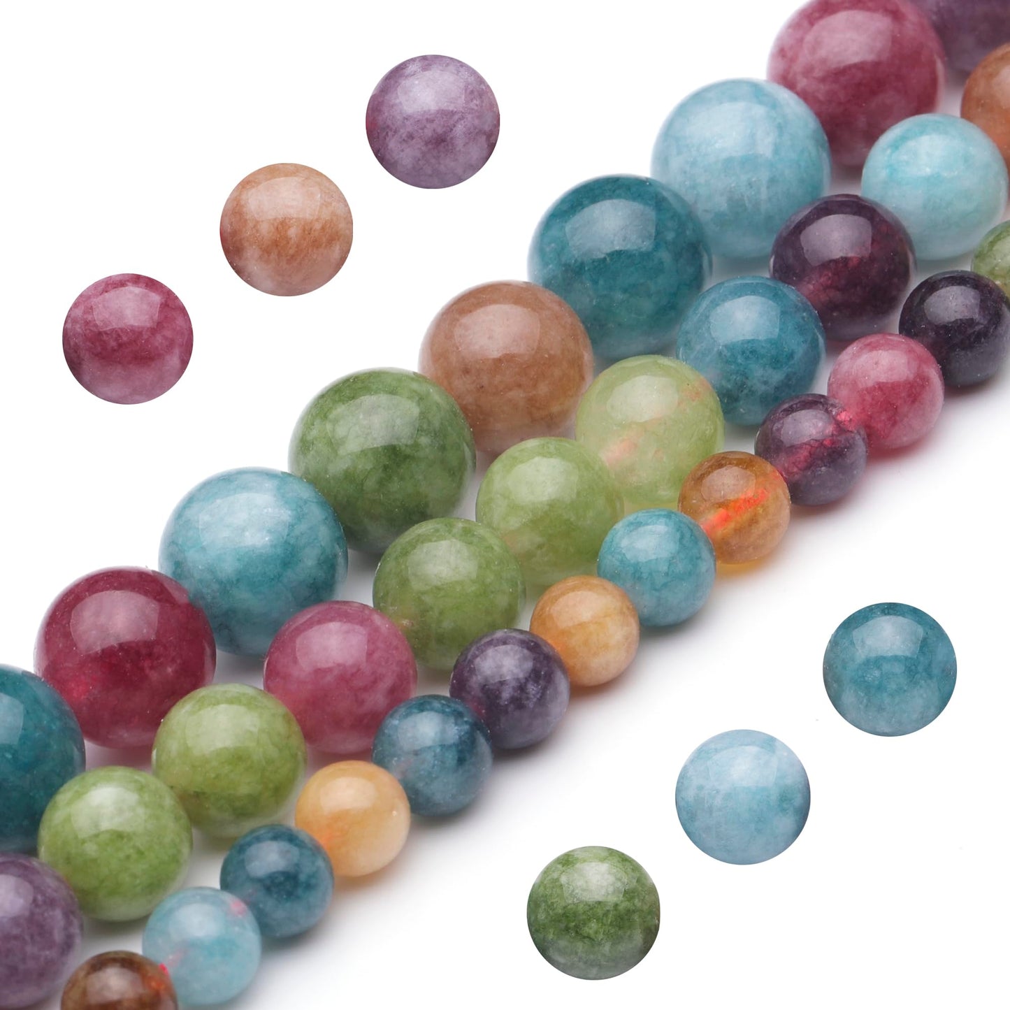 Youngbling Natural Gemstone Beads for Jewelry Making,6mm Blue Tourmaline Polished Round Smooth Stone,Genuine Real Stone Red Beads for Bracelet Necklace 15 Inch(Blue Tourmaline,6mm)