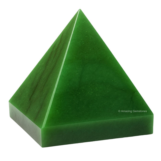 Amazing Gemstone Green Aventurine Pyramid Crystal Healing Stones - 1.5" Great Pyramid Figurine of Natural Stone Pyramid for Meditation, Reiki, Chakra Balancing and Crystal Pyramids Grid