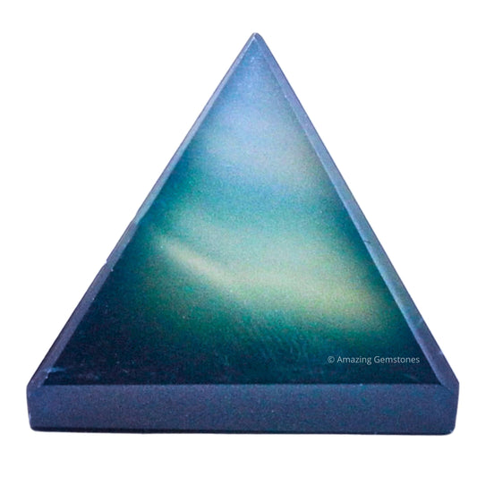 Amazing Gemstone Blue Onyx Pyramid Crystal Healing Stones - 1" Great Pyramid Figurine of Natural Stone Pyramid for Meditation, Reiki, Chakra Balancing and Crystal Pyramids Grid