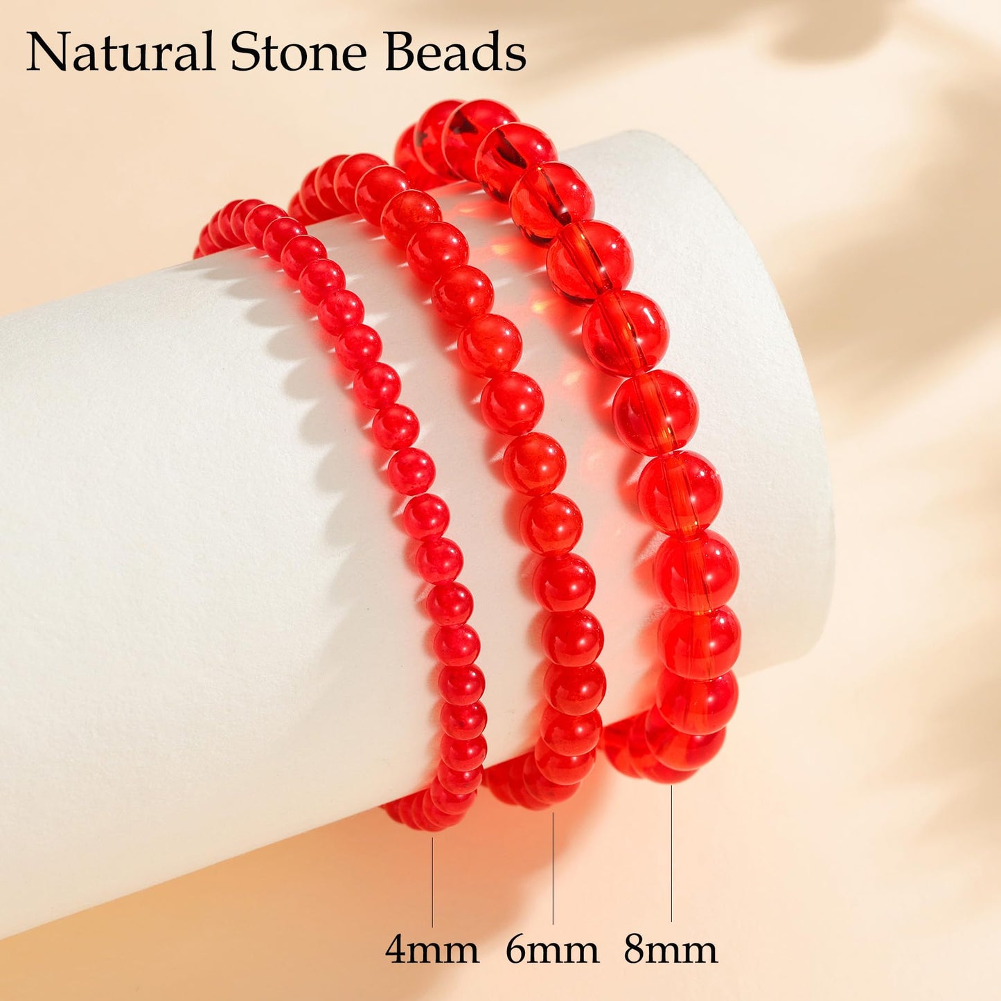 Udolfly Womens Crystal Beaded Bracelets for Women Men Protective Energy Bracelet Natural Gemstone Bead Bracelet 6mm Carnelian