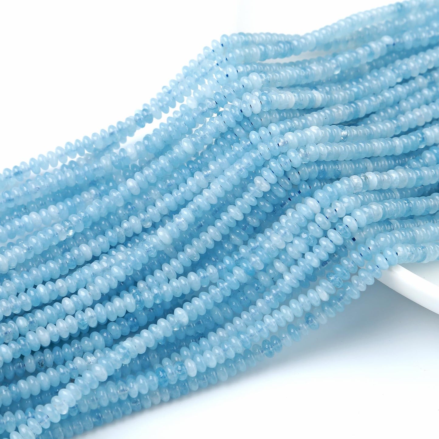 2x4MM 150PCS Aquamarine Jade Tube Rondelle Abacus Disk Spacer Loose Beads for Jewelry Making