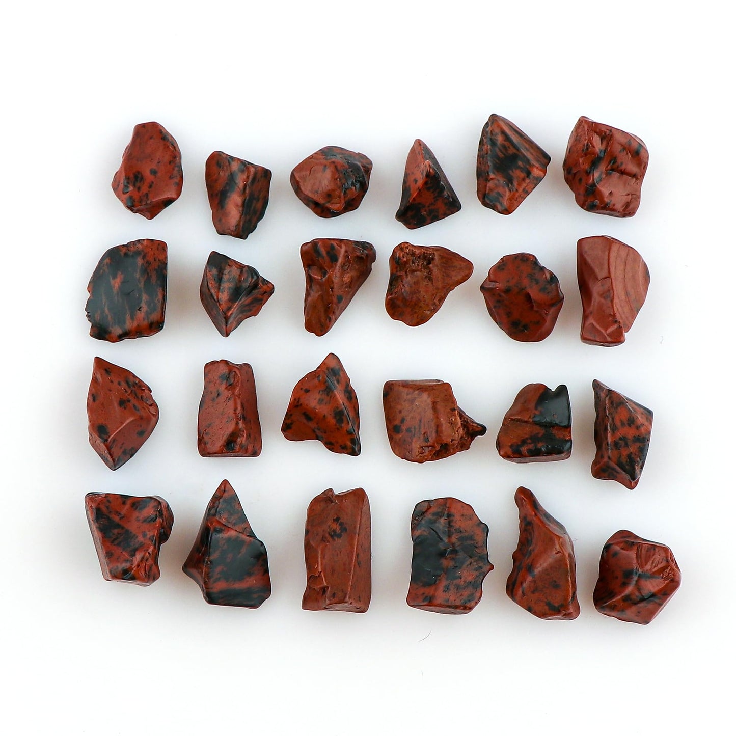 CRYSTALIS 100cts Natural Mahogany-Obsidian Polished Raw Crystals, Loose Gemstone Wholesale Bulk Rough Jewelry Making Supply, Chakra And Healing Raw Stones, Wire Wrapping, DIY, Tumbling, Gem Collection