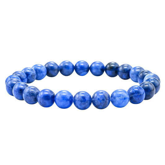 Amazing Gemstone Crystal Bracelet for Women Men's Gifts - Protection Healing Crystal Bracelet - 8mm Gemstone Beaded Stretchable Bracelet Pulseras Para Hombres Mujer Stocking Stuffers Mothers Day Gift (Sodalite)