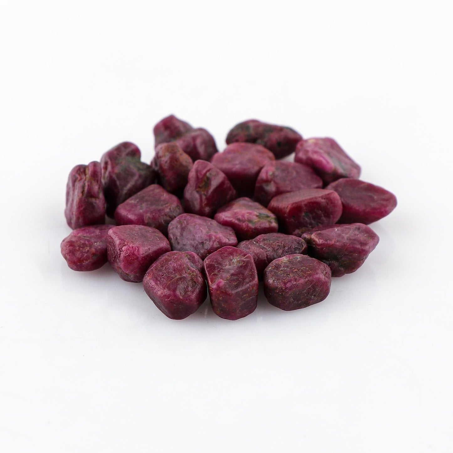 CRYSTALINES (50cts (10-12pcs) Natural Raw Ruby Gemstones, Wholesale Rough Stones Bulk Loose Supplies, DIY Craft Jewelry Making, July Birthstone, Healing Crystals, Gem Collection