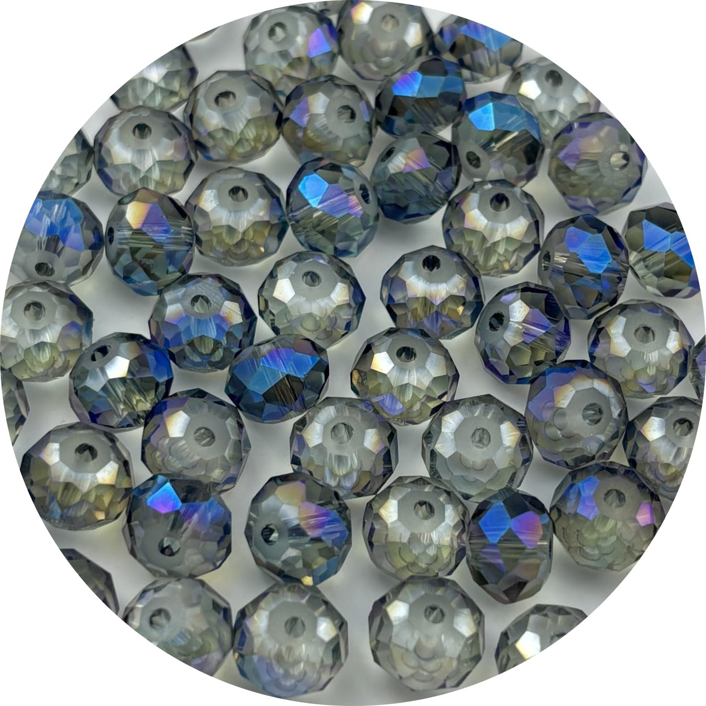 YUEXIGO 600pcs 3mm Crystal Glass Beads for Jewelry Making, Faceted Rondelle Glass Spacer Beads for Wind Chimes Bracelet Earring Necklace DIY Craft(Transparent Blue)