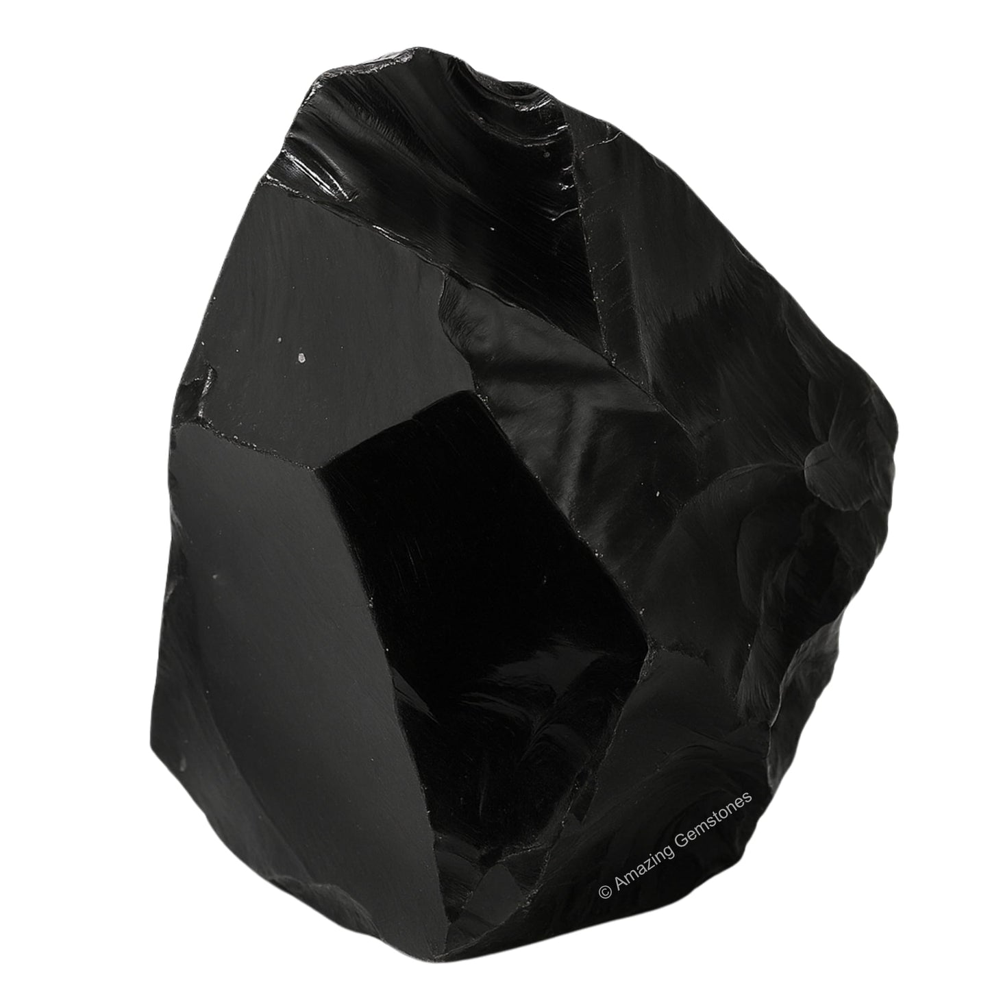 Amazing Gemstone Black Obsidian Raw Crystals and Healing Stones, Natural Rocks for Tumbling and DIY Raw Stones and Crystals (1 Piece)