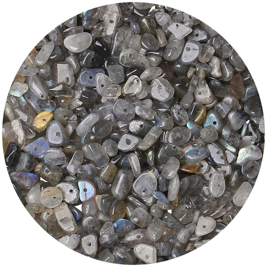 LAIDANLA Labradorite 400pcs Natural Chip Stone Beads 5-8mm Healing Crystal Irregular Gemstones Drilled DIY Loose Rocks Bead Crystal for Bracelet Earrings Necklace Jewelry Making Crafting