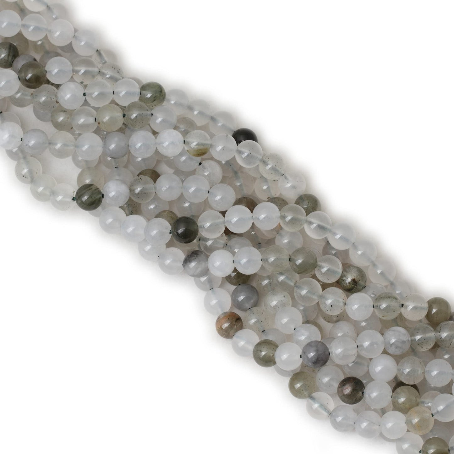 CHEAVIAN 45PCS 8mm Natural Light Green Ice Quartzite Crystal Round Loose Beads for Jewelry Making 1 Strand 15"