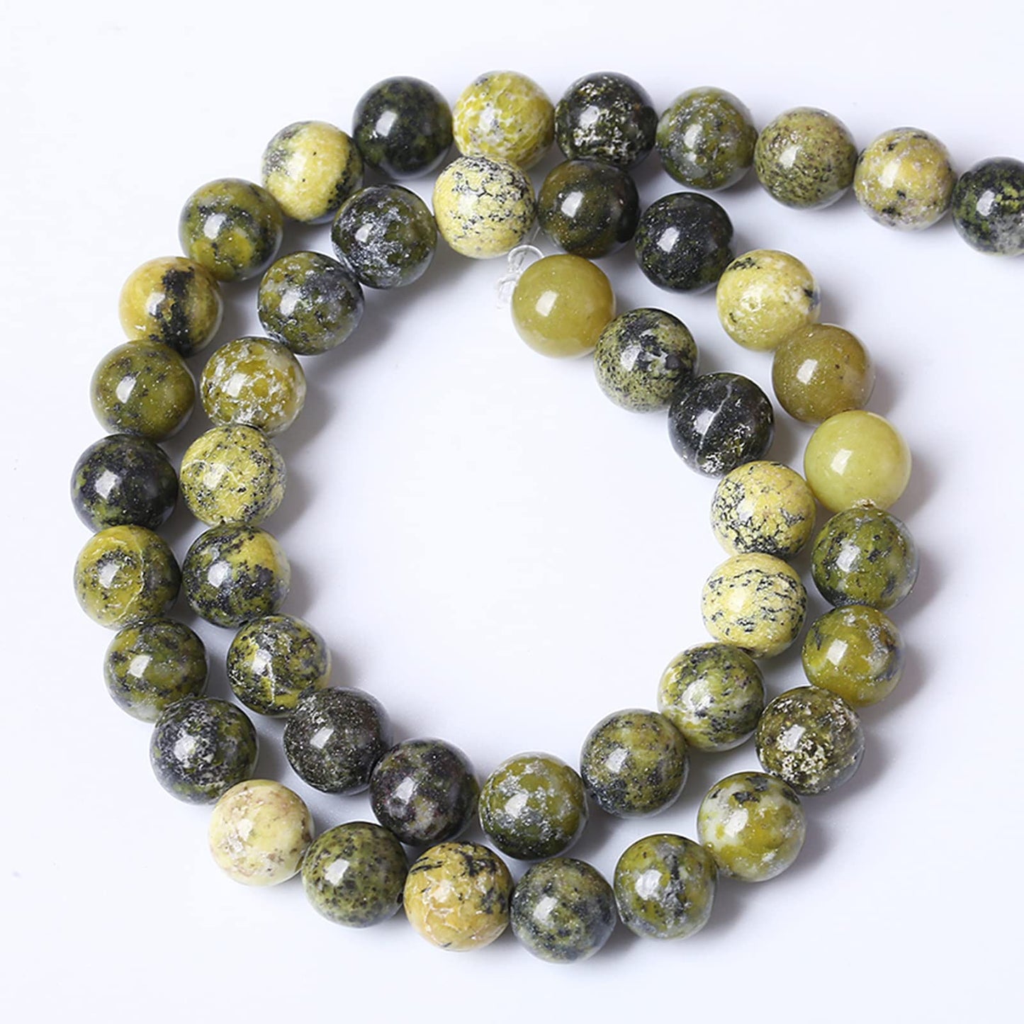 6MM 60PCS Natural Stone Yellow Turquoise Loose Beads for Jewelry Making DIY Bracelet