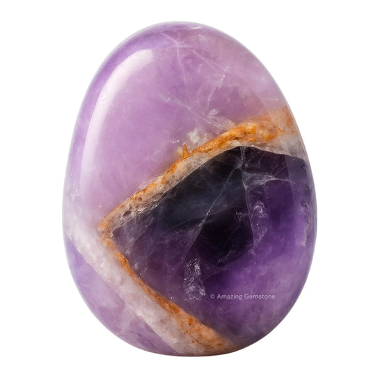 Amazing Gemstone Chevron Amethyst Crystals and Healing Stones Tumbled - 1 oz Chevron Amethyst Stone, Natural Healing Stones for Energy Balance, Stress Relief - Premium Polished Gems Rocks