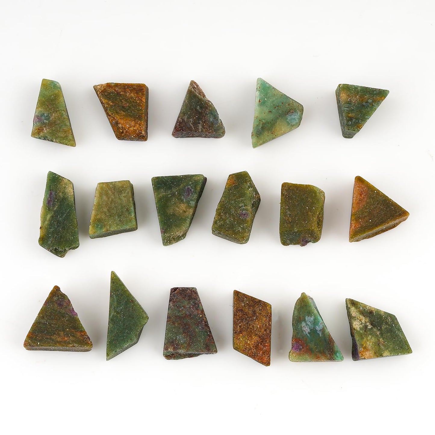 ColouredRocks 100 carats Ruby Fushite Crystals, Raw Stones, Rough Gemstones, Jewelry Making Supply, Cabbing, Polishing, Cutting, DIY, Crafts (15+pcs) (8-12mm)