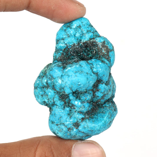 GEMHUB Arizona Mine Blue Turquoise Raw Gemstone100.50 Ct Natural Untreated Egl Certified Blue Turquoise Crystal Gemstone