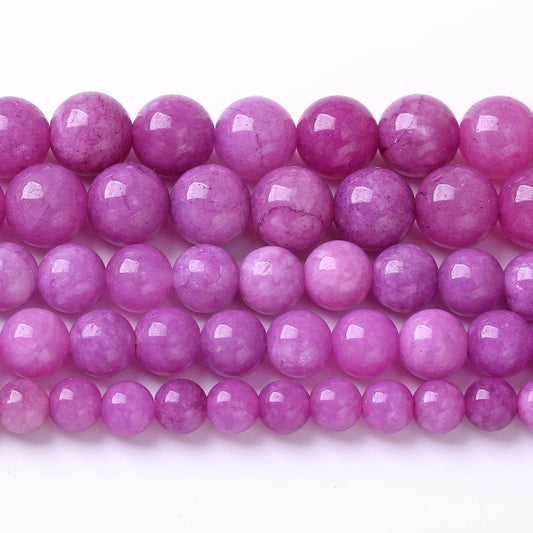 6MM 60PCS Purple Lepidolite Mica Stone Loose Beads for Jewelry Making DIY Bracelet Necklace