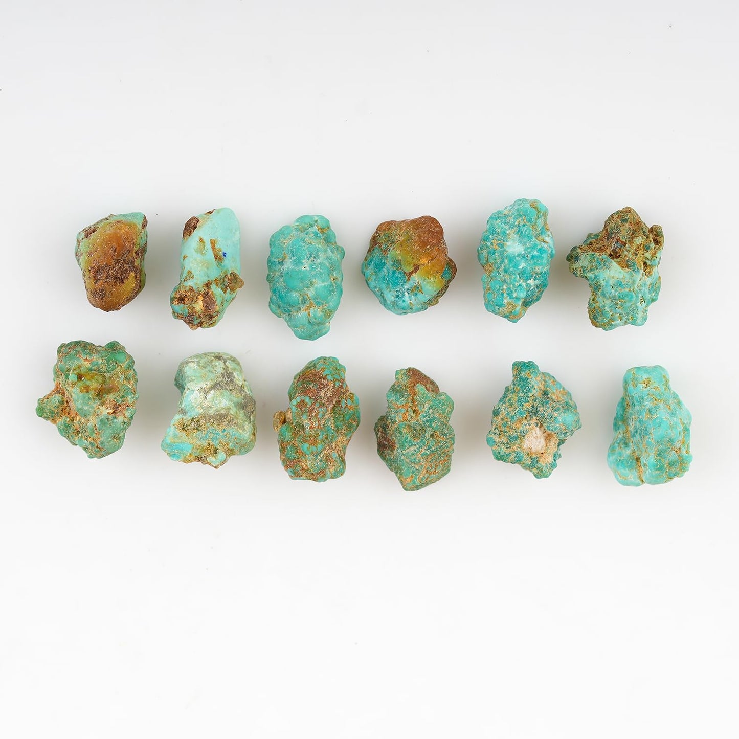 ColouredRocks 25 carats. Tibetan Turquoise Crystals, Raw Stones, Rough Gemstones, Jewelry Making Supply, Cabbing, Polishing, Cutting, DIY, Crafts (12-14pcs) (5-6mm)