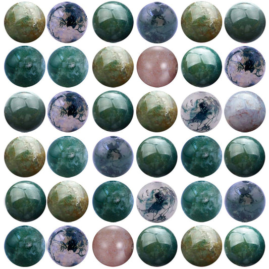 Natural Stone Beads 100pcs 6mm India Agate Round Genuine Real Stone Beading Loose Gemstone Hole Size 1mm DIY Smooth Beads for Bracelet Necklace Earrings Jewelry Making (India Agate, 6mm)