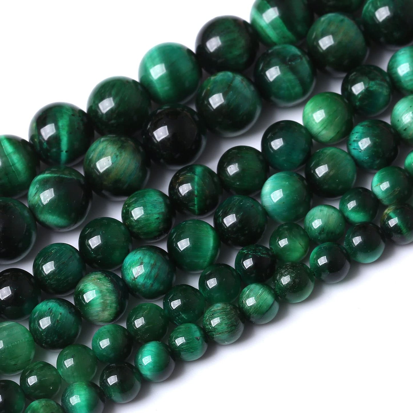 90PCS 4MM AAA Green Tiger Eye Stone Beads Natural Gemstone Bead Crystal Healing Energy Jewelry Making DIY 15 inches