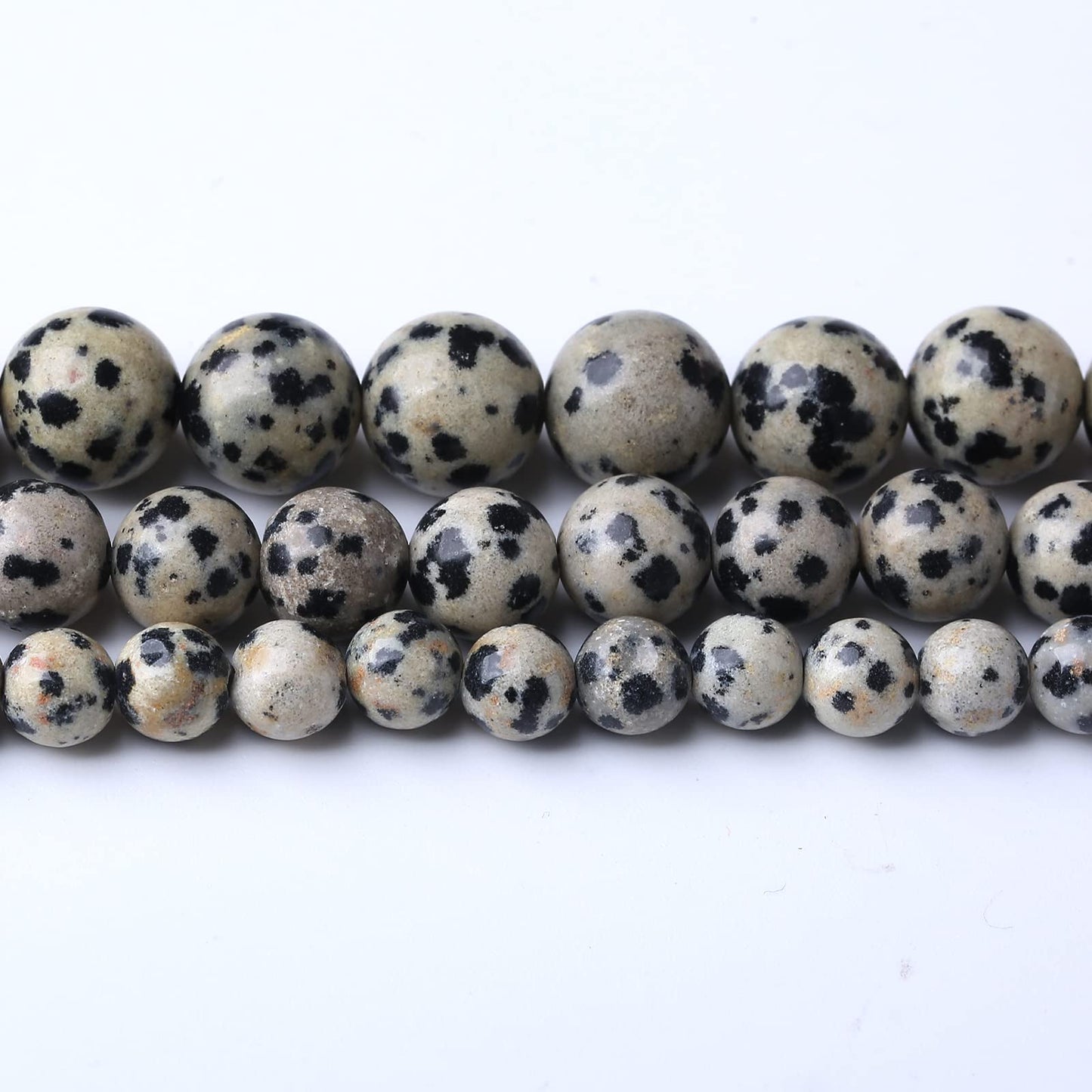 36PCS 10MM Natural Dalmatian Jasper Stone Beads Energy Healing Beads for DIY Jewelry Bracelet Necklace Making for Jewelry Making15Inch