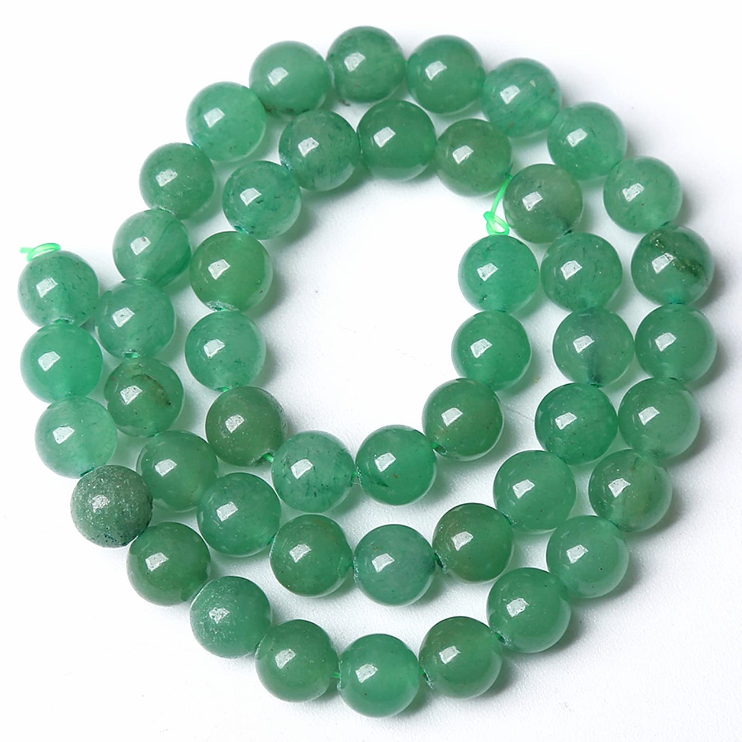 160PCS 4MM Natural Stone Green Aventurine Gemstone Loose Beads for Jewelry Making DIY Bracelet