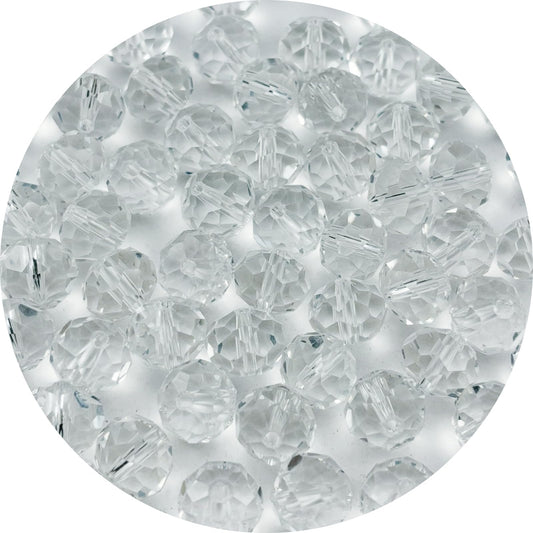 Pinhoollgo 500pcs 3mm Crystal Glass Beads Faceted Rondelle Glass Spacer Beads for Bracelets Necklace Pendants Earrings Key Chains Jewelry Making(Transparent)