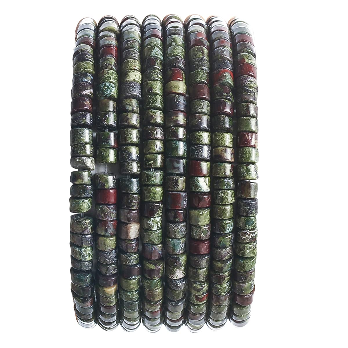 Natural Dragon Blood Stone Spacer Beads 4x2mm 38cm/str Flat Round Loose Semi Gemstone Caps for Making Bracelets Necklace