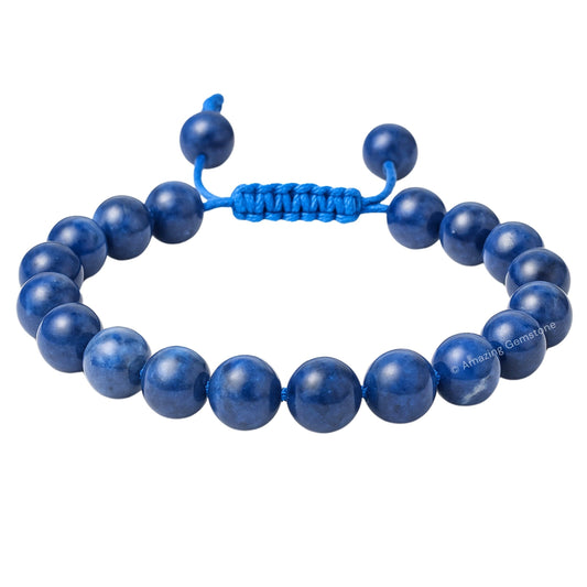 Amazing Gemstone Sodalite Bracelet for Women Men's Gifts - Protection Healing Crystal Bracelet - 8mm Gemstone Beaded Adjustable Bracelet