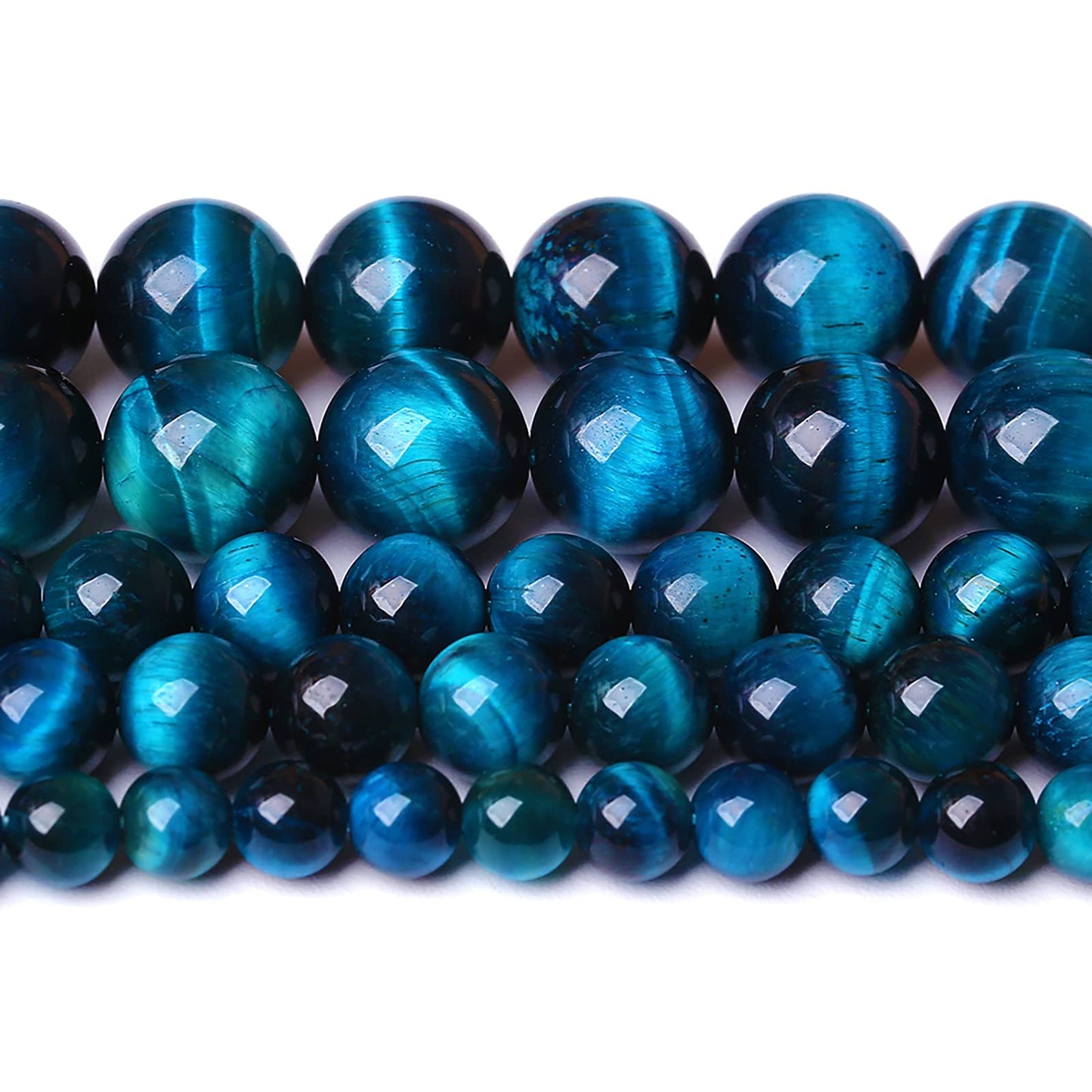 4MM 88PCS Blue Tiger Eye Beads Natural Stone Gemstone Spacer Loose Beads for Jewelry Making DIY Bracelet Semi Precious Beads Strand 15 inches