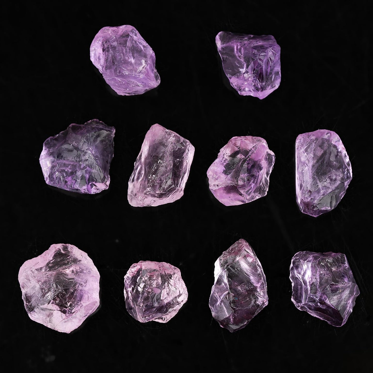 ColouredRocks 100 carats Pink Amethyst Crystals, Raw Stones, Rough Gemstones, Jewelry Making Supply, Cabbing, Polishing, Cutting, DIY, Crafts (8+pcs) (12-16mm)