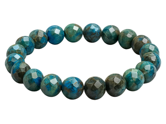 Amazing Gemstone Chrysocolla Bracelet for Women - Chakra Mens Bracelet Protection Crystals and Healing Stones - Blessing Bracelet Spiritual Meditation Gift Christmas Stocking Stuffers